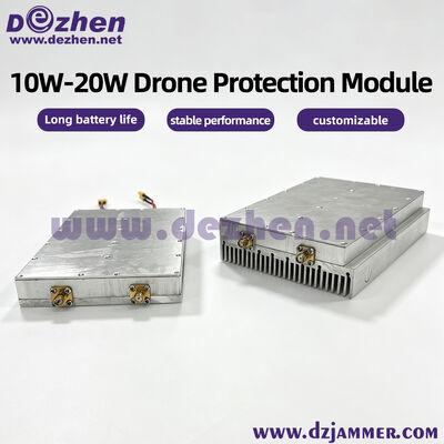 comprar 10W/15W/20W Módulo de defensa de baja altitud contra drones de banda ancha de 1000MHz a 6000MHz Fabricación en línea