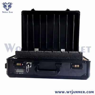 comprar Dispositivo teledirigido de la emisión de las bandas 24W WiFi GPS de la cartera 8 para bloquear la señal del teléfono móvil Fabricación en línea