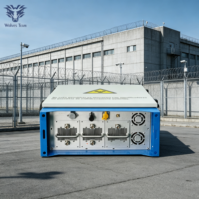 Comprar Alto poder impermeable 500W 5 bandas Drone WiFi Jammer de señal 2.4G 5.8G para la prisión grande Anti-drone y protección GPS Fabricación en línea