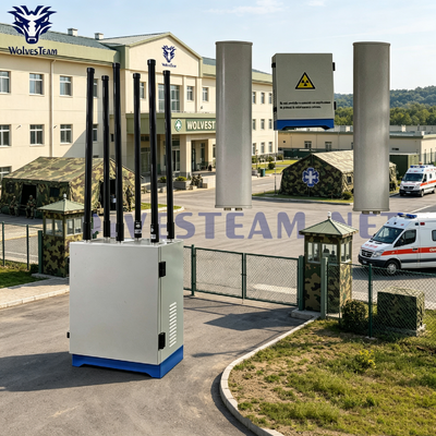 Comprar 6CH Interruptor de señal omnidireccional a prueba de agua al aire libre 100 ¢ 300m de cobertura Anti-drone y bloqueador celular para instalaciones hospitalarias seguras Fabricación en línea