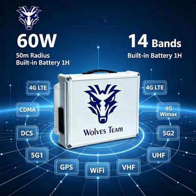 Comprar Interruptor de señal de escritorio de 14 bandas de 60W con batería incorporada para 4G LTE 5G WiFi GPS VHF UHF Lojack Fabricación en línea