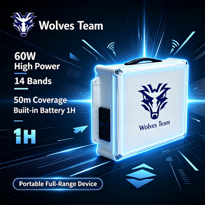 Comprar Jammer de señal omnidireccional de escritorio de 60W y 14 bandas para bloqueo de RF multibanda Fabricación en línea