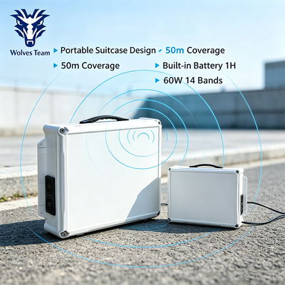 Comprar Jammer de escritorio de 60W y 14 canales con antena omnidireccional para interferencia de RF integral Fabricación en línea