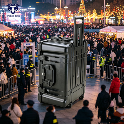 Comprar Interruptor de señales anti-drones con ruedas y batería incorporada para eventos públicos llenos y reuniones masivas Fabricación en línea