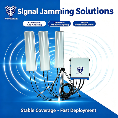 Comprar Jammer de señal impermeable para exteriores de 600W con 14 bandas de frecuencia críticas para bloqueo de RF integral Fabricación en línea
