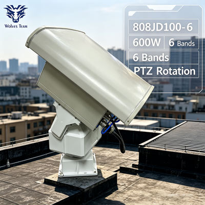 Comprar Interruptor de drones PTZ de 6 bandas de 600W con antena direccional - Sistema anti-drones de alta potencia Fabricación en línea