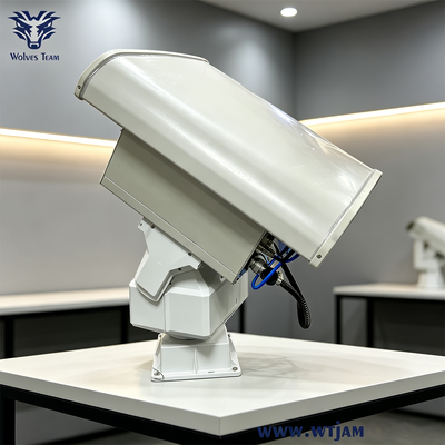 Comprar 600W High Power PTZ Drone Jammer con cobertura de frecuencia de 6 bandas y antena direccional Fabricación en línea