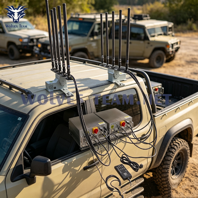 Comprar Bloqueador de Señal para Vehículos de Exterior 500-2000M, Sistema de Supresión de Señal Montado en Techo para Vehículos, Antenas Omnidireccionales, Impermeable Fabricación en línea