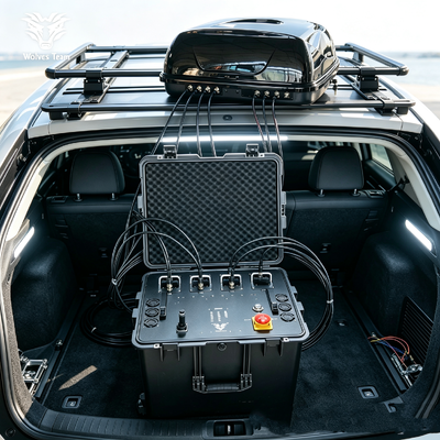 Comprar Bloqueador de señal para vehículos a prueba de explosiones e impermeable con antena omnidireccional de montaje en techo de 700W y 2000 km Fabricación en línea