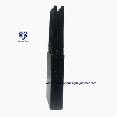 Jammer portátil de la señal del teléfono móvil de 10 antenas PCS CDMA 3G 4G 5G WiFi GPS Jammer de la señal