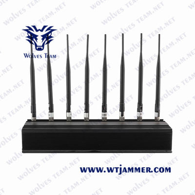 Emisión potente ajustable de escritorio de la señal del G/M 5G del VHF de la señal Jammer/UHF del teléfono móvil de las antenas omnidireccionales