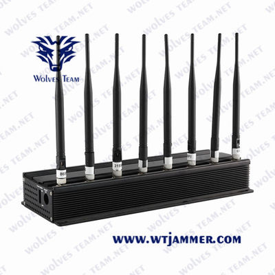 Emisión potente ajustable de escritorio de la señal del G/M 5G del VHF de la señal Jammer/UHF del teléfono móvil de las antenas omnidireccionales