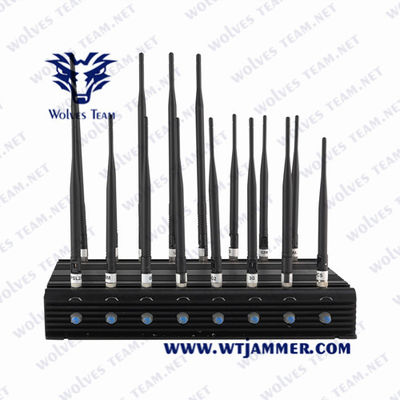 comprar Banda múltiple 14 canales Interruptor de señal de teléfono celular WiFi Bloqueador de señal de teléfono UHF VHF 3G 4G 5G online manufacture