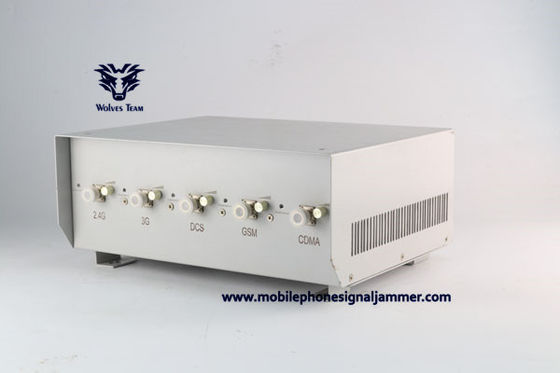 Bloqueador de señal de teléfono móvil inteligente WiFi Bluetooth/5G/GPS/Lojack/UHF/VHF señal Jammer rango de 150 metros