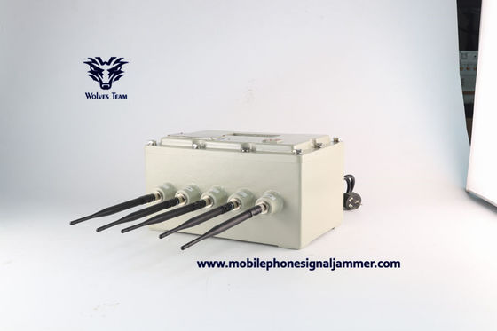 Bloqueador de señal de teléfono móvil inteligente WiFi Bluetooth/5G/GPS/Lojack/UHF/VHF señal Jammer rango de 150 metros