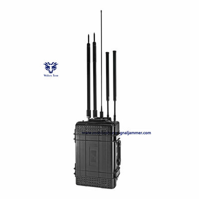 Todo en uno impermeable al aire libre 25-6000 MHz señal Jammer antenas omnidireccionales de alta ganancia hasta 2000 metros
