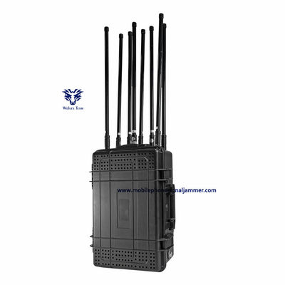 Todo en uno impermeable al aire libre 25-6000 MHz señal Jammer antenas omnidireccionales de alta ganancia hasta 2000 metros