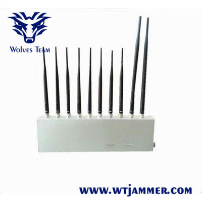 comprar 10 bandas 16 vatios 3G 4G GPS WiFi LoJack VHF UHF Jammer de señal online manufacture