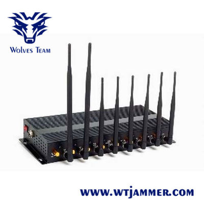 comprar GSM WIFI Jammer de señal inalámbrica DCS PHS 16W Caja de aluminio portátil online manufacture
