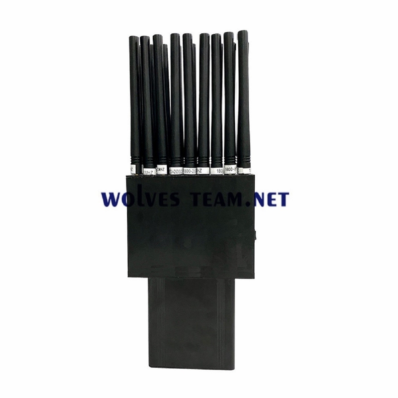 Portátil con 16 antenas bloqueador de señal de teléfono GSM 3G 4G 5G WiFi Bluetooth VHF UHF RF celular