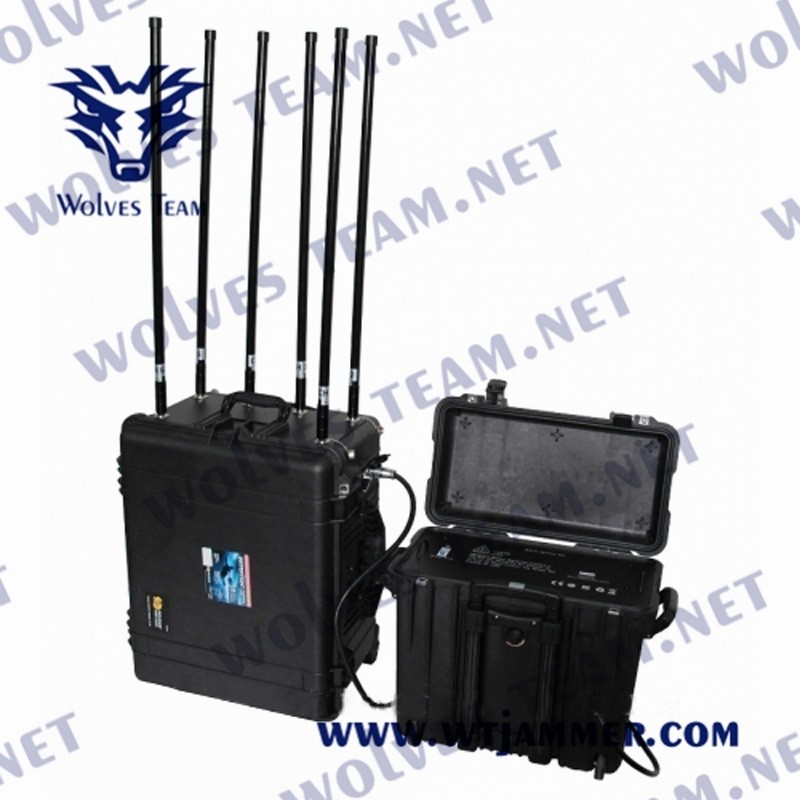 4 bandas Drone Jammer de señal GPS Rf 800/900 Mhz 3000 metros Wifi2.4g/5.8g