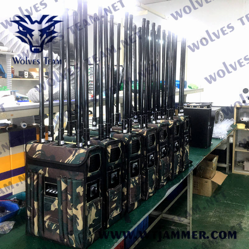 10 bandas Jammer de señal de mochila 25-300mhz GSM 3g 4g teléfono celular RF bomba