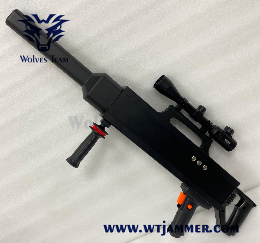 Wifi portátil portátil 2.4G 5.8g señal GPS anti-drone jammer hasta 1000 metros
