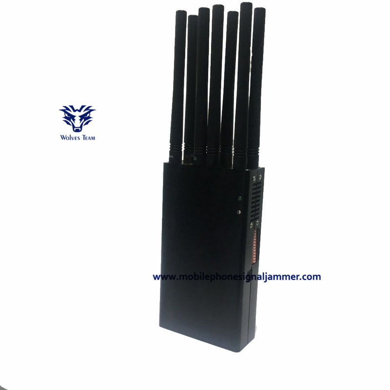 Jammer portátil de la señal del teléfono móvil de 10 antenas PCS CDMA 3G 4G 5G WiFi GPS Jammer de la señal