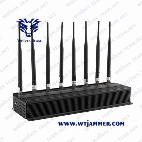 Emisión potente ajustable de escritorio de la señal del G/M 5G del VHF de la señal Jammer/UHF del teléfono móvil de las antenas omnidireccionales