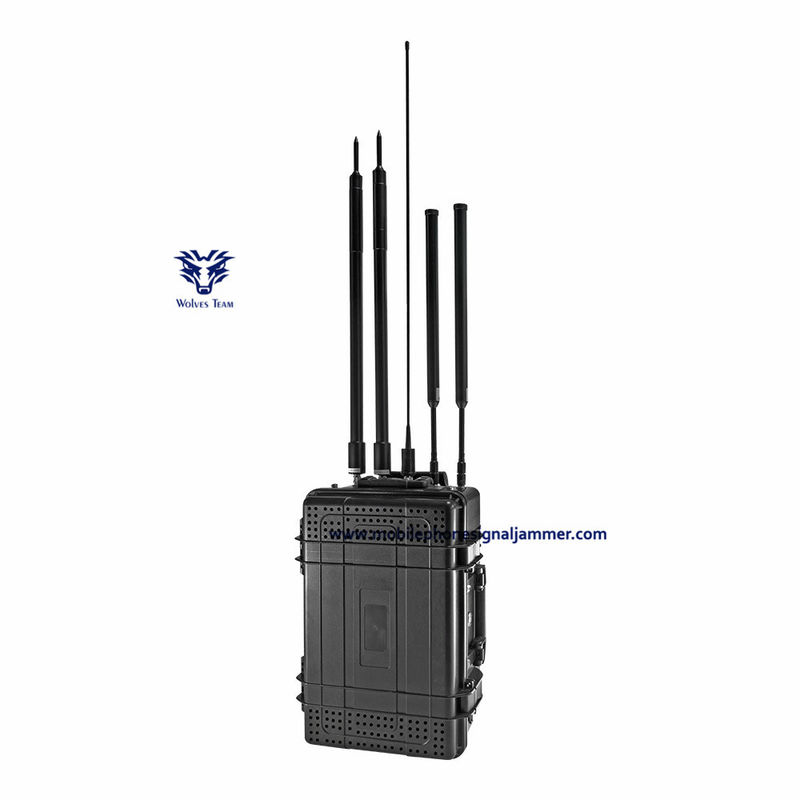 Todo en uno impermeable al aire libre 25-6000 MHz señal Jammer antenas omnidireccionales de alta ganancia hasta 2000 metros