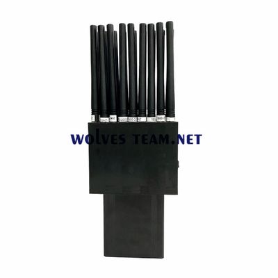 Portátil 16 antenas 16W teléfono móvil GSM 3G 4G 5G interferencia de señal RF bloqueador Wifi GPS uhf vhf interferencia de hasta 25 metros