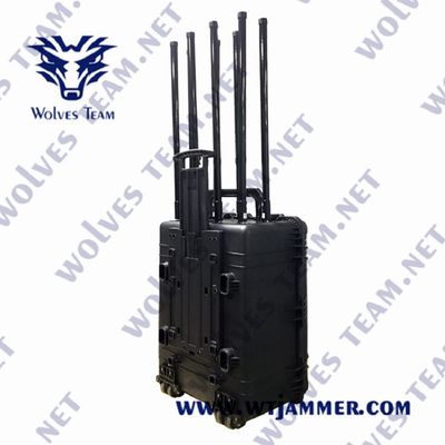 Interruptor de señal portátil de todo el rango de frecuencia del teléfono celular con potencia de 700W y interruptores de encendido/apagado de RF independientes