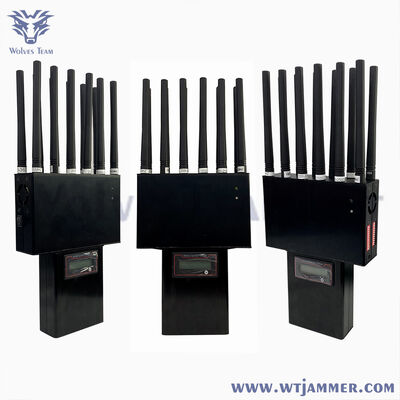 14 bandas portátiles bloqueador de señal de teléfono celular 2G3G 4G 5G RF WIFI GPS bloqueador 25 metros