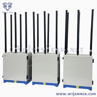 Interruptor de señal al aire libre 600W 10 bandas impermeable ajustable de alta potencia 2G 3G 4G WiFi VHF UHF Militar Dispositivo de frecuencia personalizado