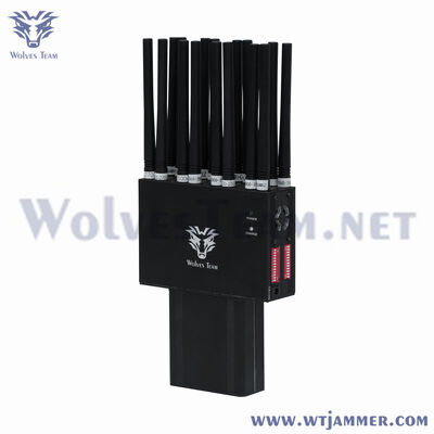 16 bandas portátiles teléfono móvil 2G 3G 4GLTE 5G bloqueador de señal RF bloqueador de señal Wifi2.4g GPS bloqueador de señal 30 metros