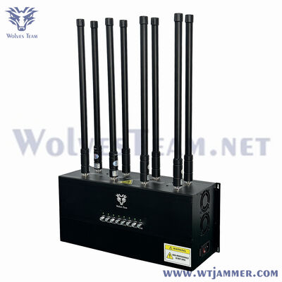 8-Channel Desktop Wireless Signal Jammer High Power Signal Blocker for Security