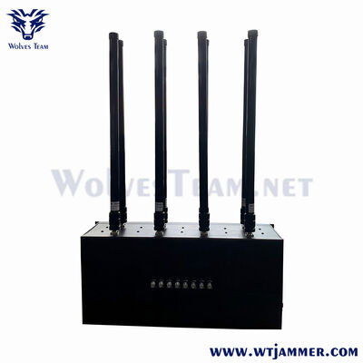 8 Band Desktop GPS WiFi Jammer Covers Lojack Bluetooth & 5G