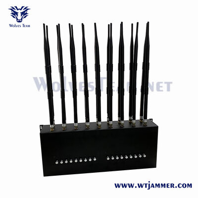 18 Antennas Bloques de interferencia de banda completa de alta potencia 2G 3G 4G 5G WiFi GPS y señales de drones