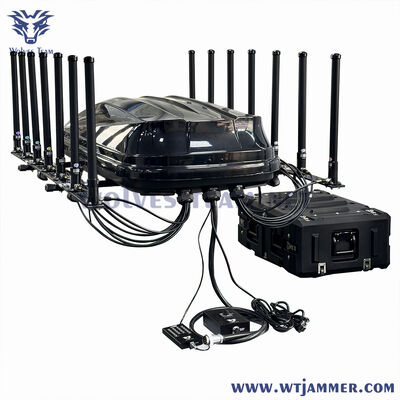 8 antenas bloqueador impermeable montado en un vehículo de 8 bandas de 400W para operaciones seguras de convoy y campo