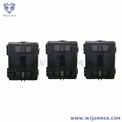 10 canales 70W portátil de banda completa teléfono celular GPS WiFi jammer de señal para todo el escenario de protección
