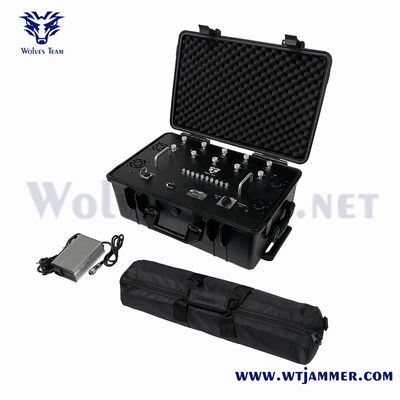 13 canales 190W Trolley estilo aislador de señal de frecuencia completa para el despliegue de emergencia de campo