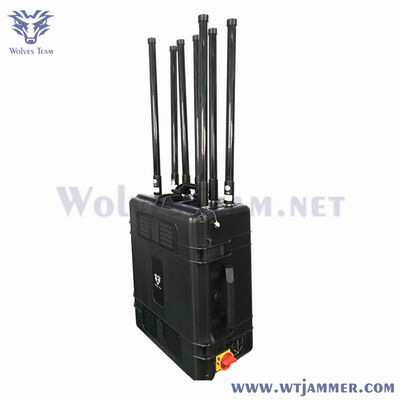 8 antenas 600W bloqueador de señal impermeable para prisión y control fronterizo