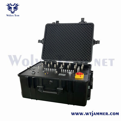 6 canales 400W de alta potencia Bloqueador de señal de maleta 5G / 4G / 3G / 2G / WiFi
