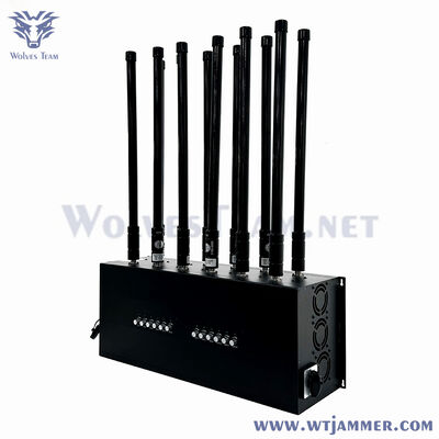 12 emisión de señal de escritorio de banda completa de 600W, rango de bloque de hasta 200 m para todas las señales inalámbricas