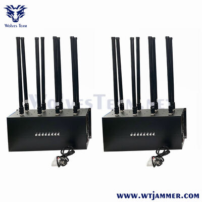 8 canales Bloqueador de señal de escritorio de alta potencia 2G / 3G / 4G / 5G / WiFi / GPS