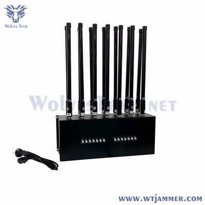 8 bandas 600W de grado industrial teléfono celular y bloqueador de señal inalámbrica para seguridad en interiores