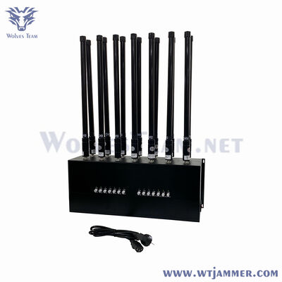 10 bandas 600W Dispositivo de interferencia de señal WiFi/Bluetooth/GPS de escritorio de alta potencia