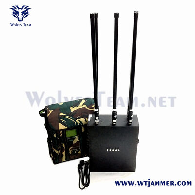 Emisión impermeable y portátil de la mochila del Anti-Drone del poder más elevado 90W con 5 bandas GPS Wi-Fi 5.8G