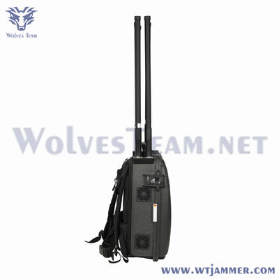 Emisión de mochila de alta potencia con 8 antenas para protección VIP, seguridad, GPS, WIFI, bloqueador de señal de teléfono móvil