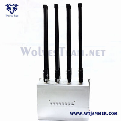 Interruptor de señal de teléfono celular de plata de 80W 5G con fuente de alimentación incorporada